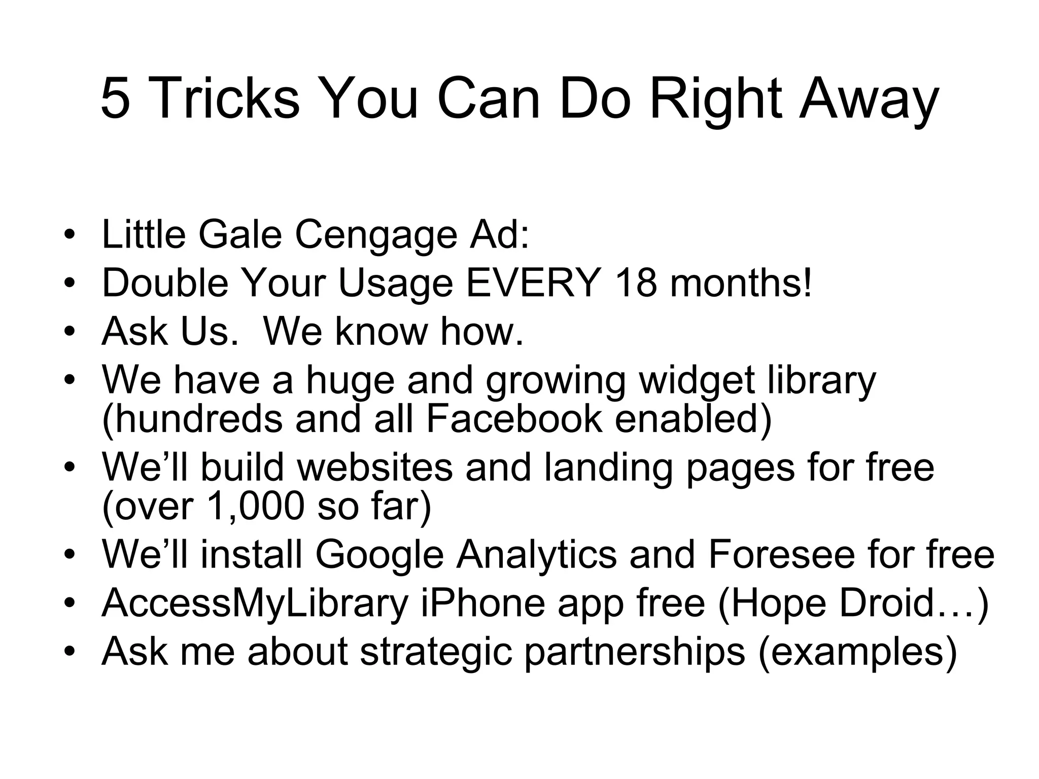 Bricks, Clicks and Tricks