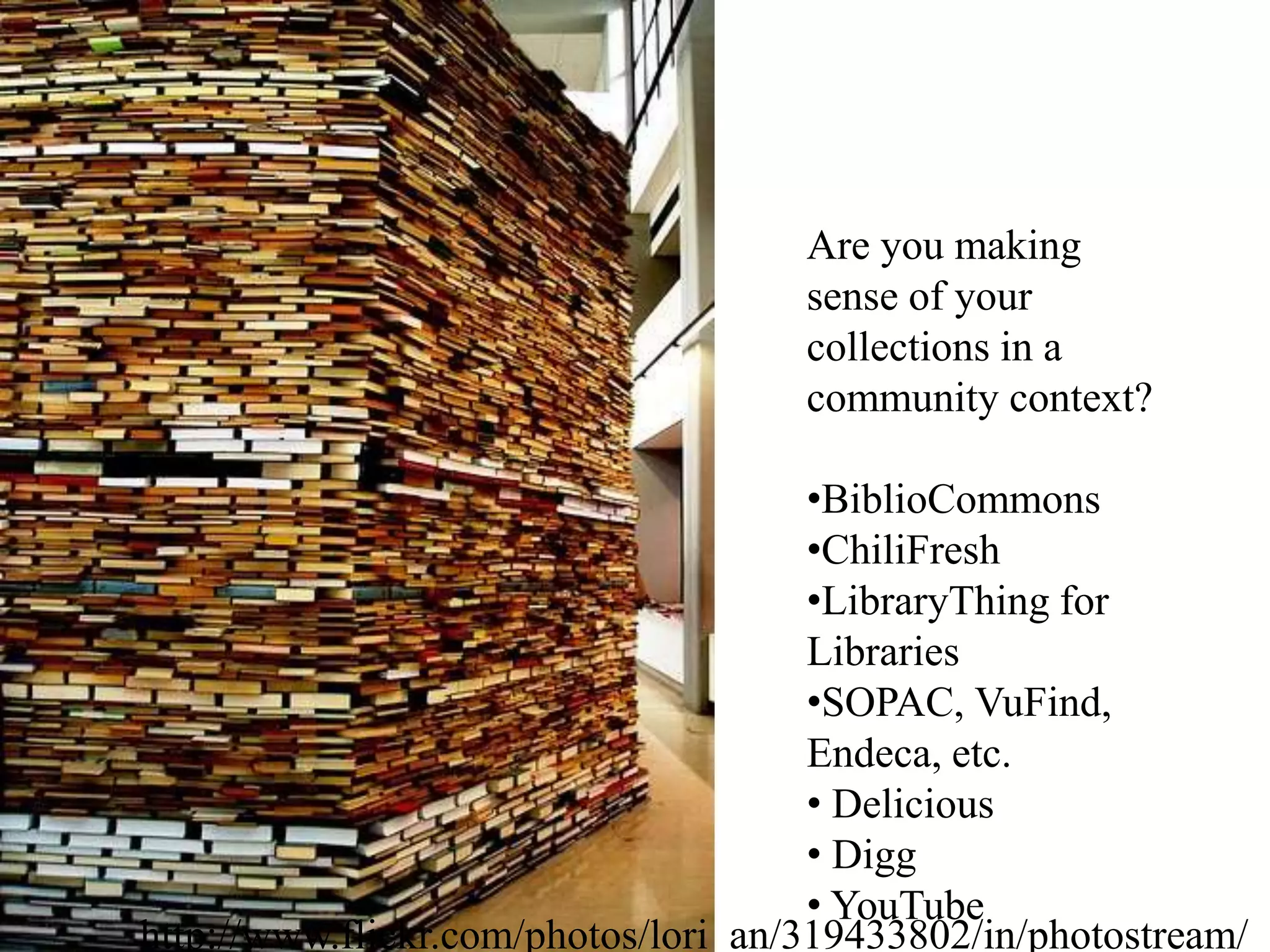 What does your best borrowed report look like?Is your Community different?http://www.flickr.com/photos/blu_blue/262096844/in/pool-booksandportraits