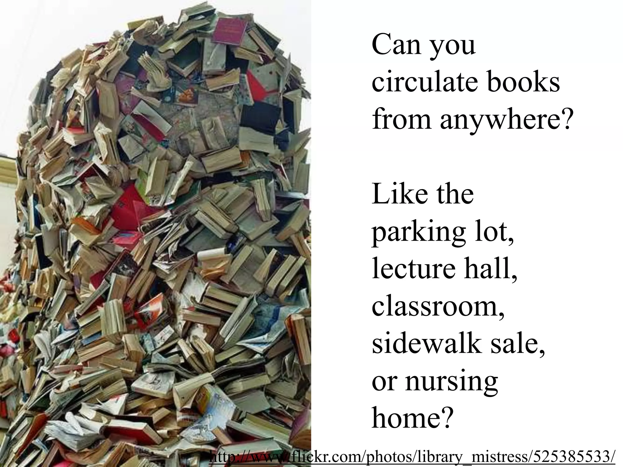 What does your book and article or website recommendation blog/RSS feed look like?Who is your star recommender?http://www.flickr.com/photos/matthk/2054262239/