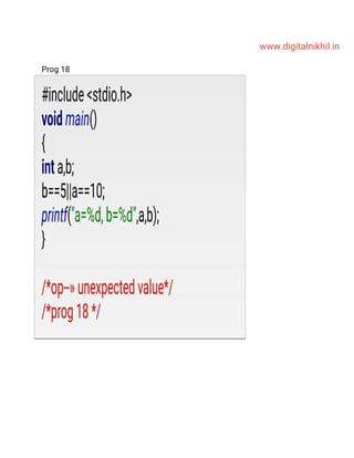 C Programming Language Detailed Notes with Solved program | PDF