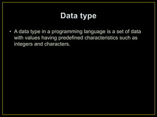 C Language presentation | PPT