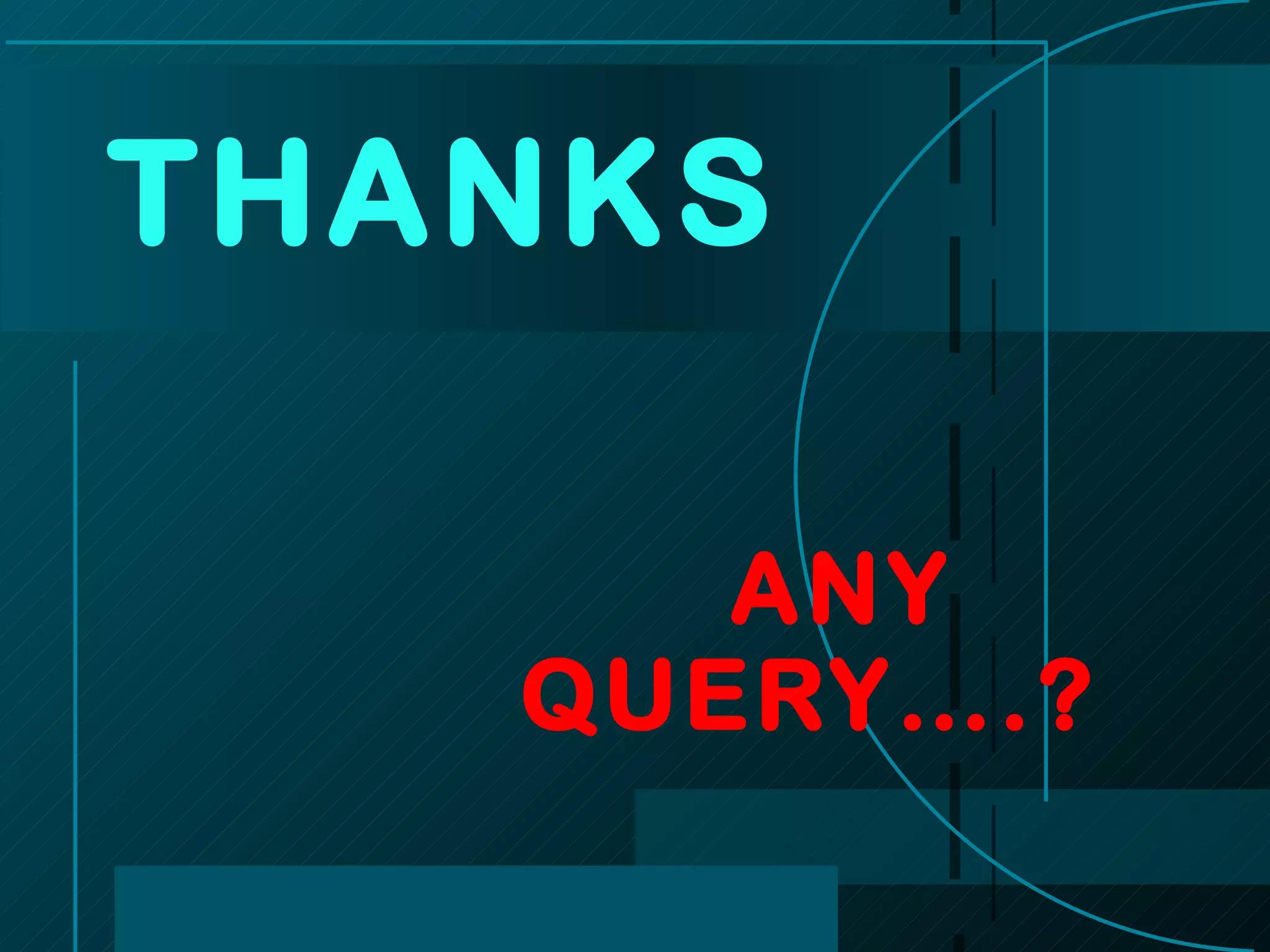 THANKS ANY QUERY….? 