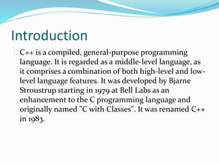 C++ language | PPTX