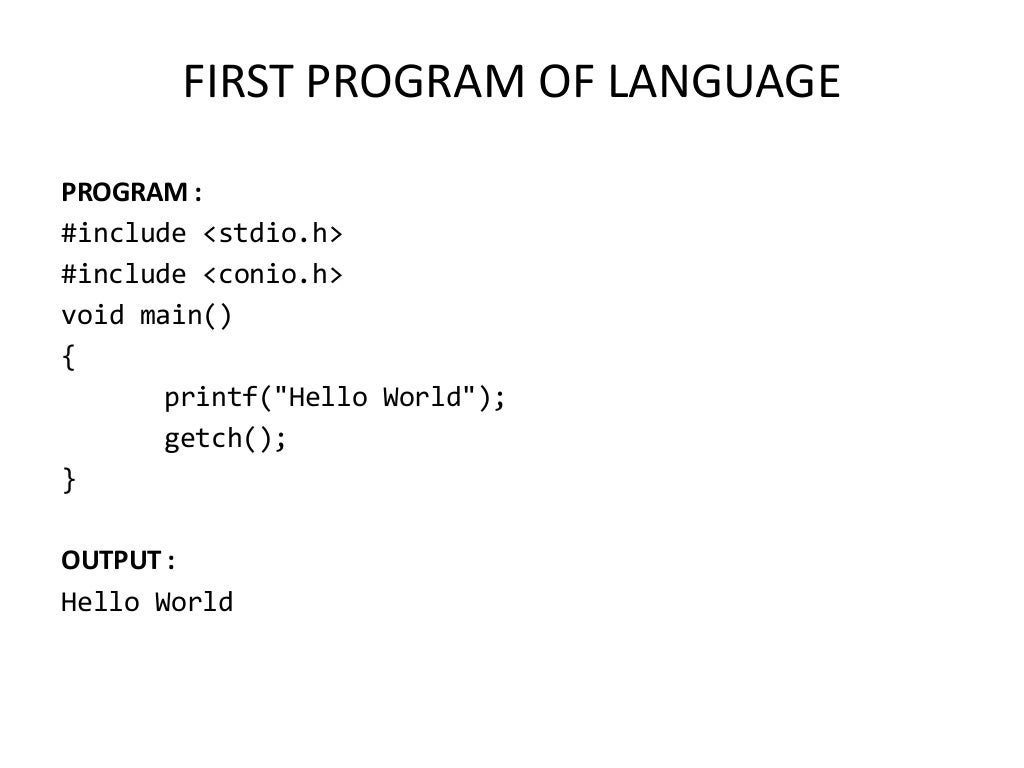 Introduction to C programming