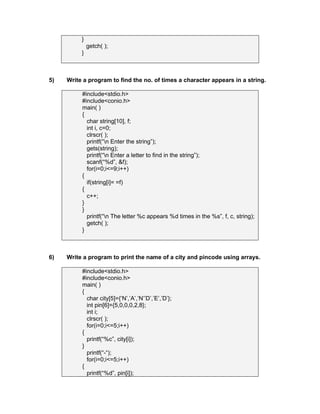 C language for Semester Exams for Engineers | PDF