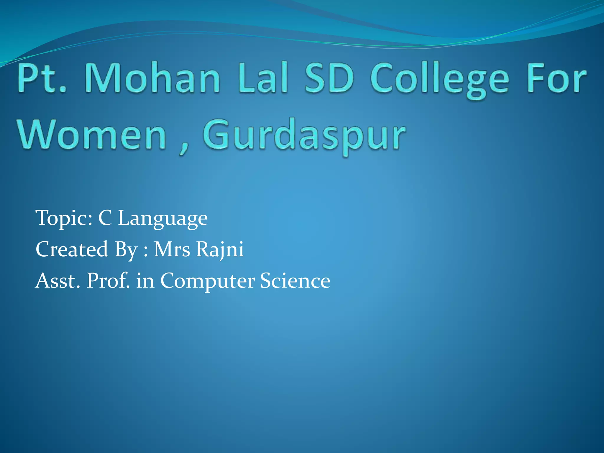 C language ppt