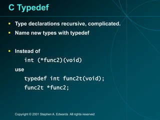 Type Def Code For C Introduction to c language and its application.ppt
