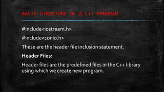 C++ language basic | PPTX