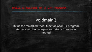 C++ language basic | PPTX