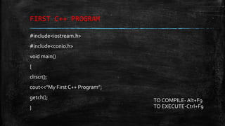 C++ language basic | PPTX