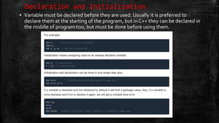 C++ language basic | PPTX