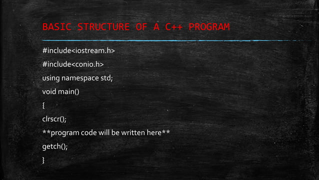 C++ language basic