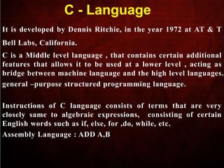 C language basics | PPT