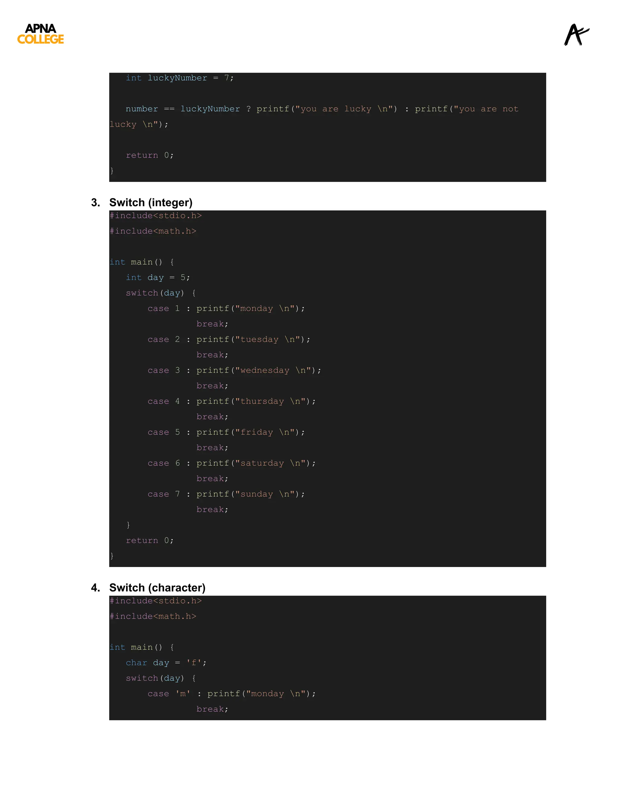 C language concept with code apna college.pdf | Programming Languages ...