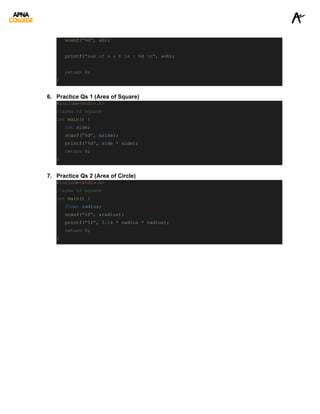 C language concept with code apna college.pdf