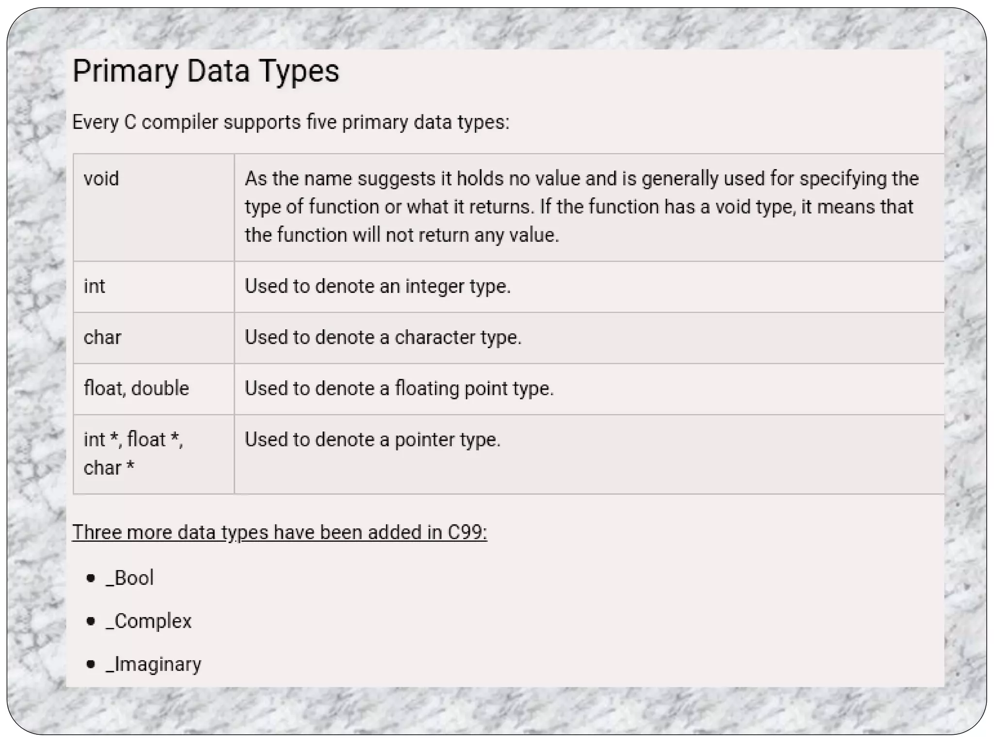 C language data types | PPTX