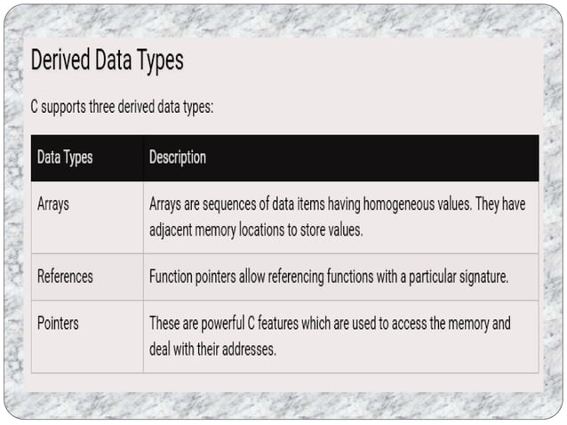 C language data types | PPTX