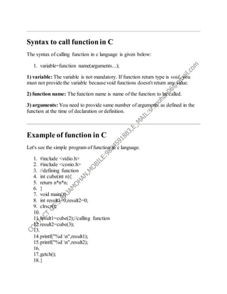 C language function | PDF