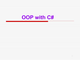 81
OOP with C#
 
