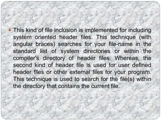 C language header files | PPT