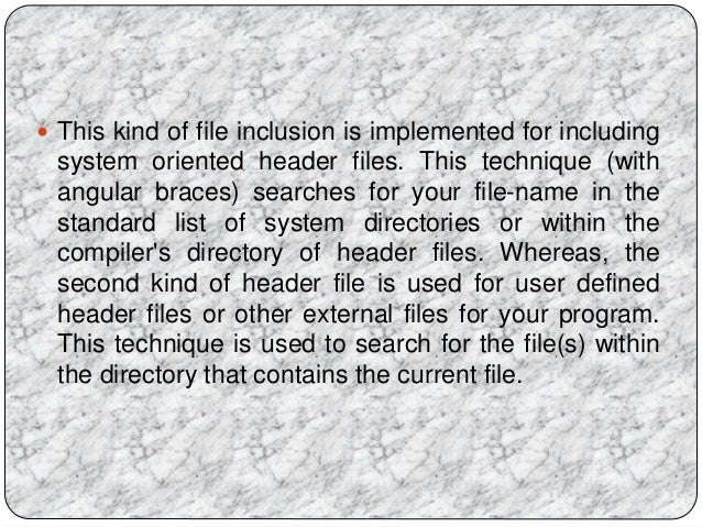 C language header files