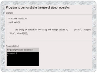 C language operators