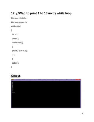 Practical File of C Language | DOCX
