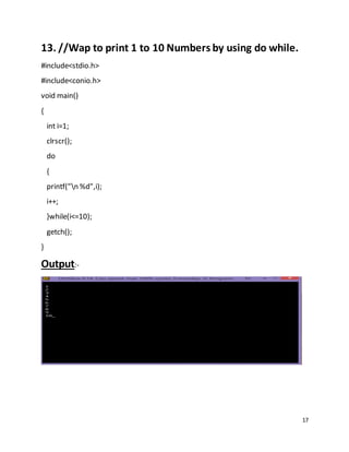 Practical File of C Language | DOCX