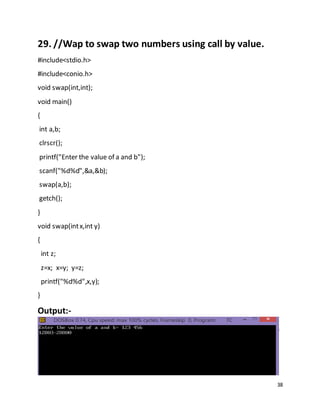 Practical File of C Language | DOCX
