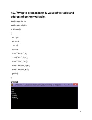 Practical File of C Language | DOCX
