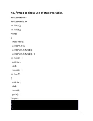 Practical File of C Language | DOCX