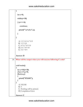 C language questions_answers_explanation | PDF