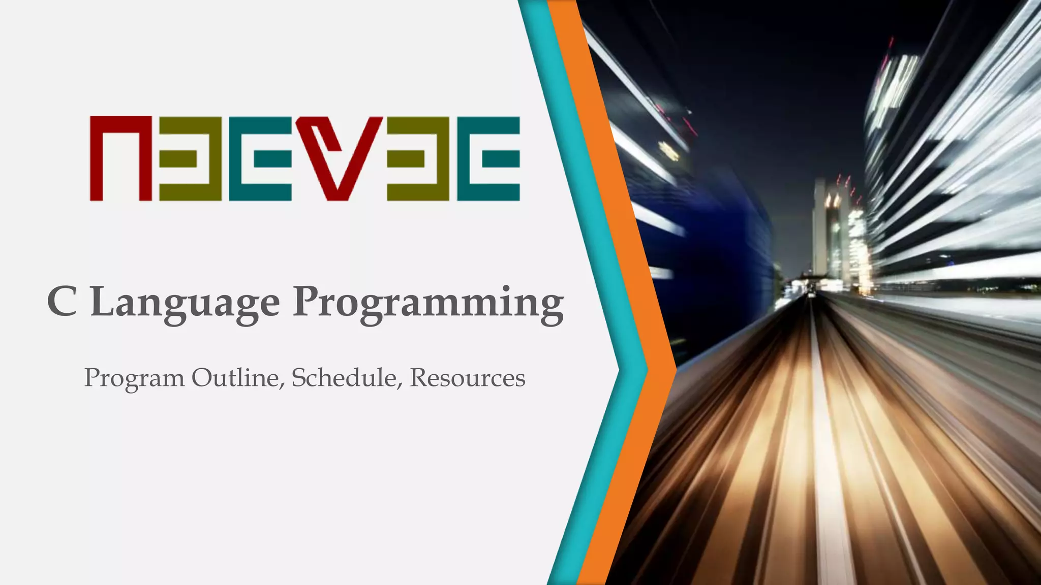 C Language Programming - Program Outline / Schedule | PPT