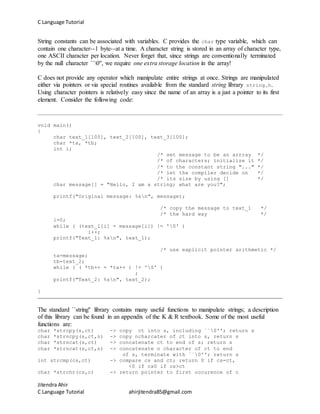 C language tutorial | PDF