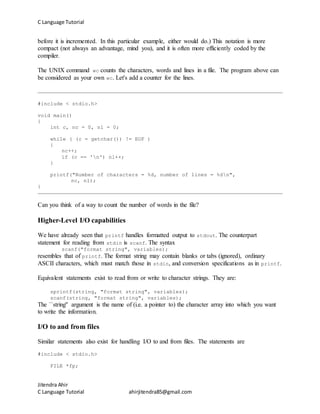 C language tutorial | PDF