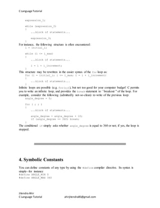 C language tutorial | PDF