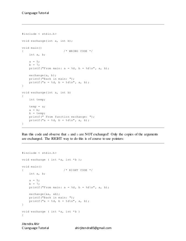 C language tutorial