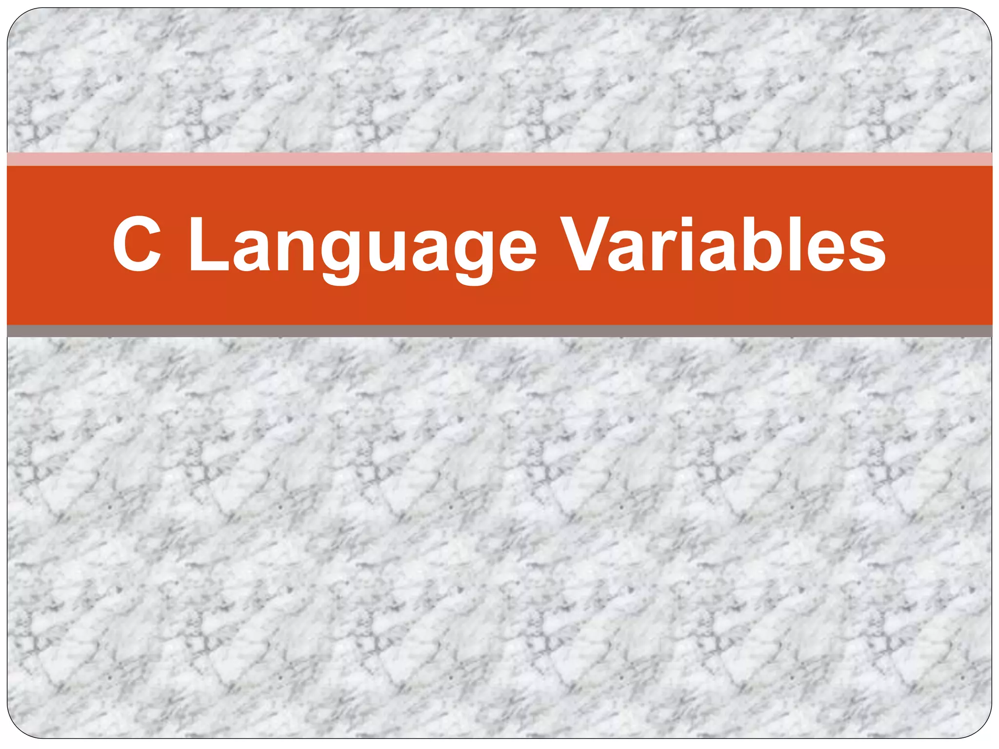 C language variables | PPT