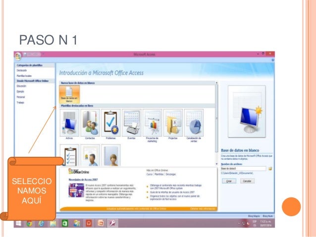 Resultado de imagen para pasos para crear una tabla en access
