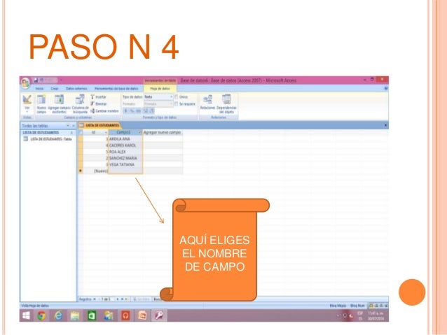 Resultado de imagen para pasos para crear una tabla en access