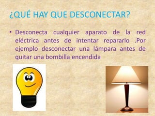 CLARA. USO SEGURO DE LA ELECTRICIDAD | PPTX