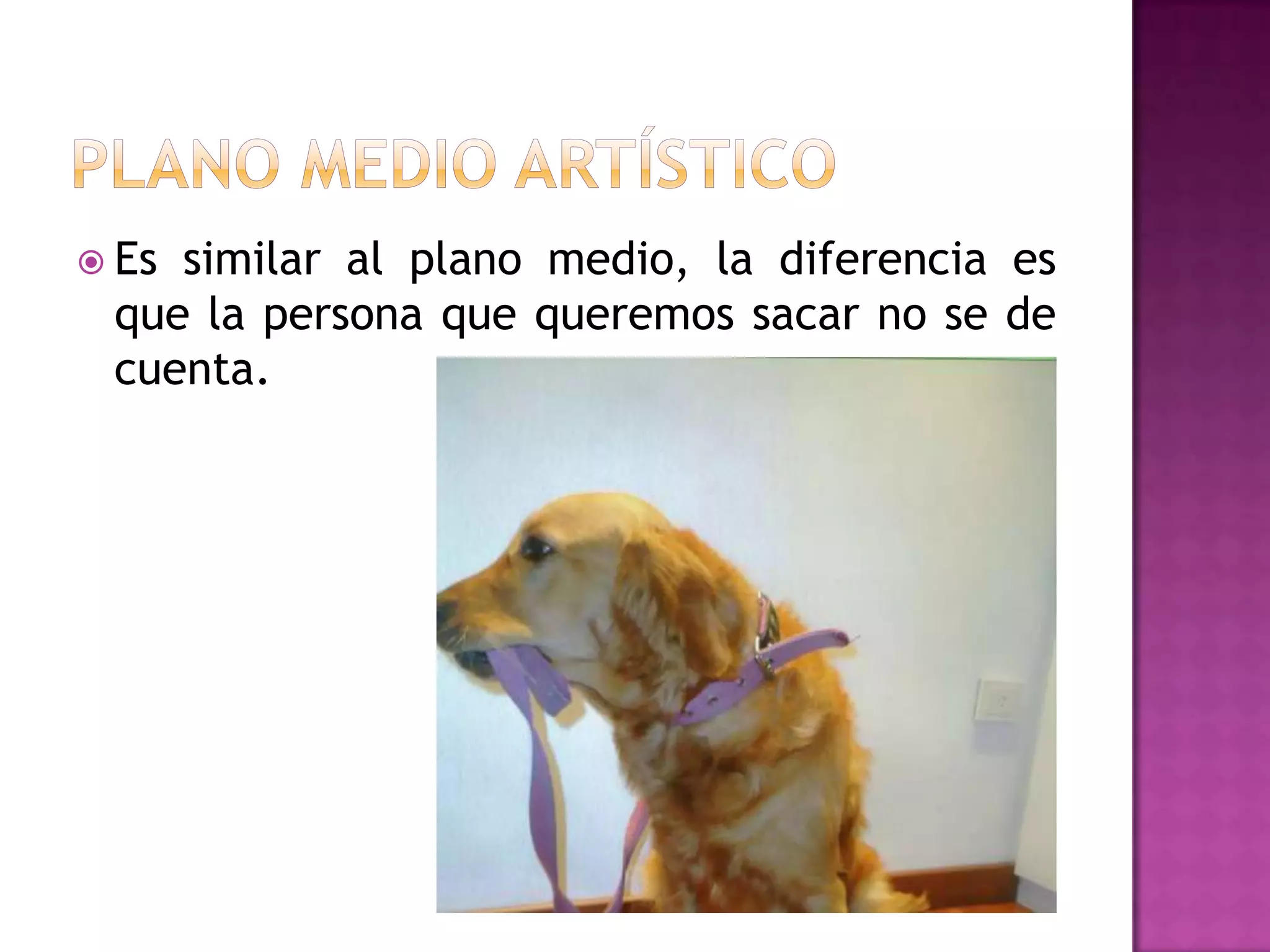  Es similar al plano medio, la diferencia es
que la persona que queremos sacar no se de
cuenta.
 