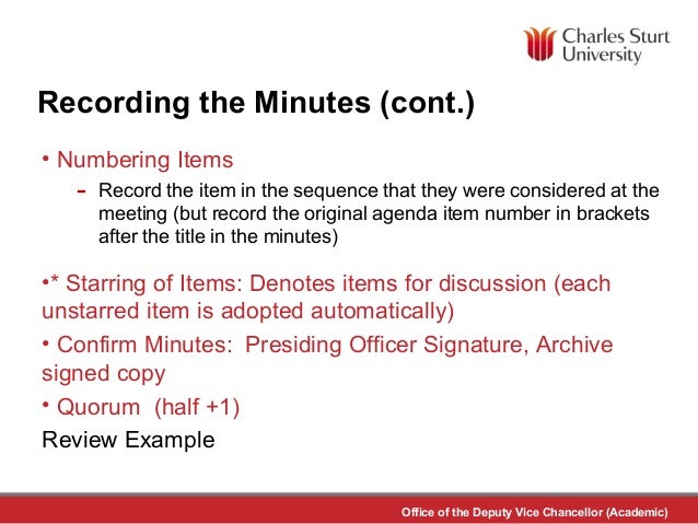 recording minutes
