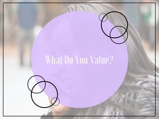 What Do You Value?
 