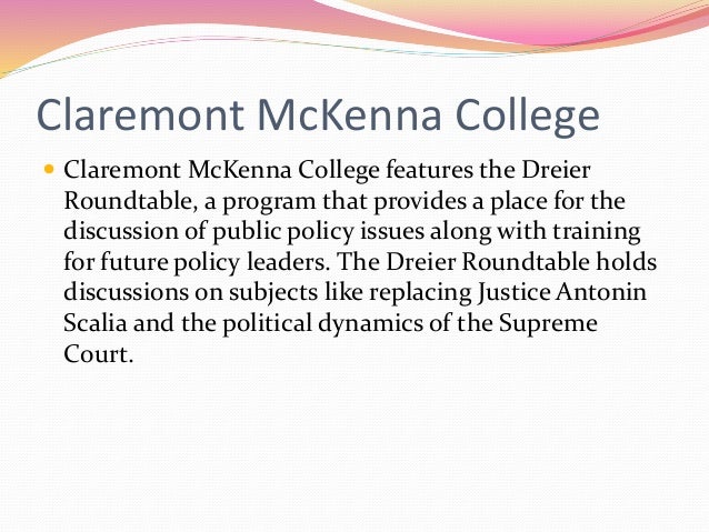 Claremont McKenna College Claremont McKenna College