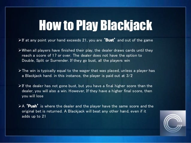 How To Play Blackjack Video