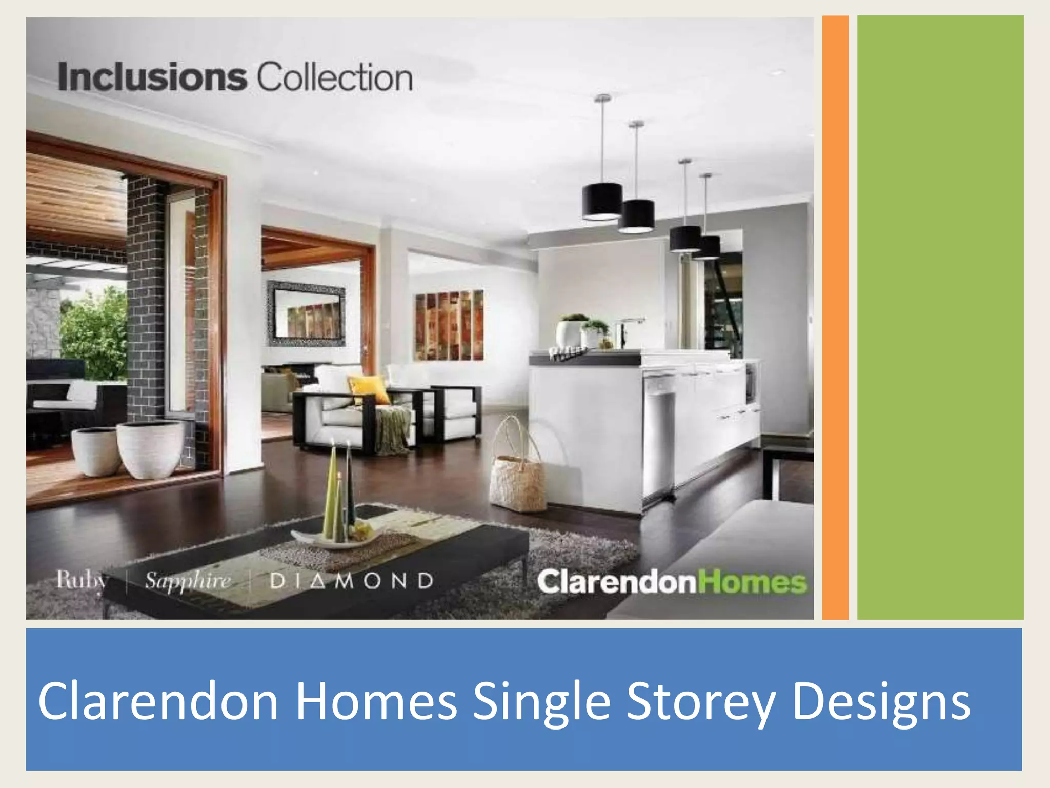 Clarendon Homes Single Storey Designs PPTX — free download