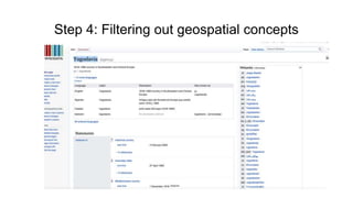 Step 4: Filtering out geospatial concepts
 