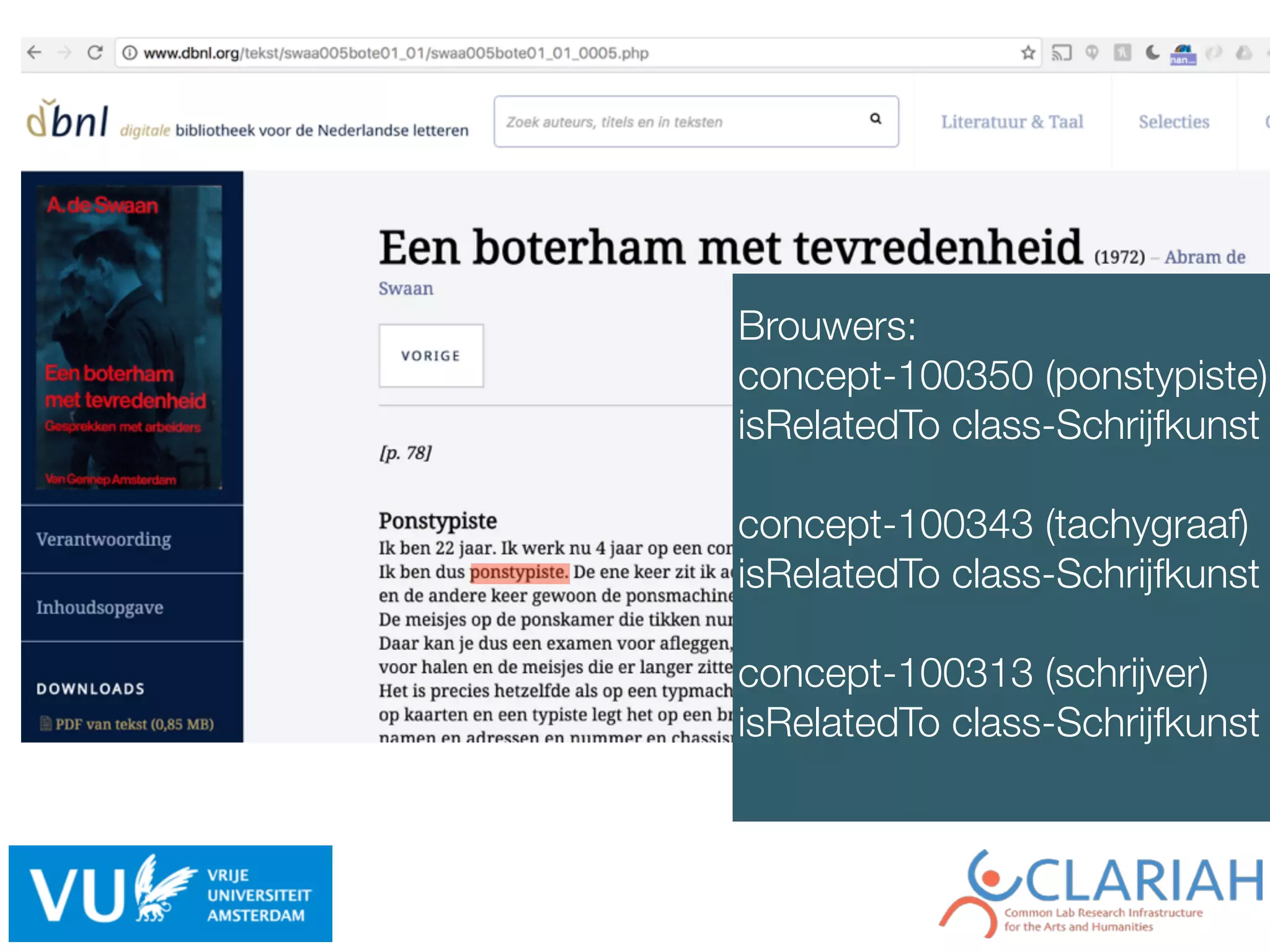 Brouwers:
concept-100350 (ponstypiste)
isRelatedTo class-Schrijfkunst
concept-100343 (tachygraaf)
isRelatedTo class-Schrijfkunst
concept-100313 (schrijver)
isRelatedTo class-Schrijfkunst
 