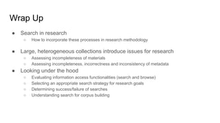 Search in Research, Let's Make it More Complex!